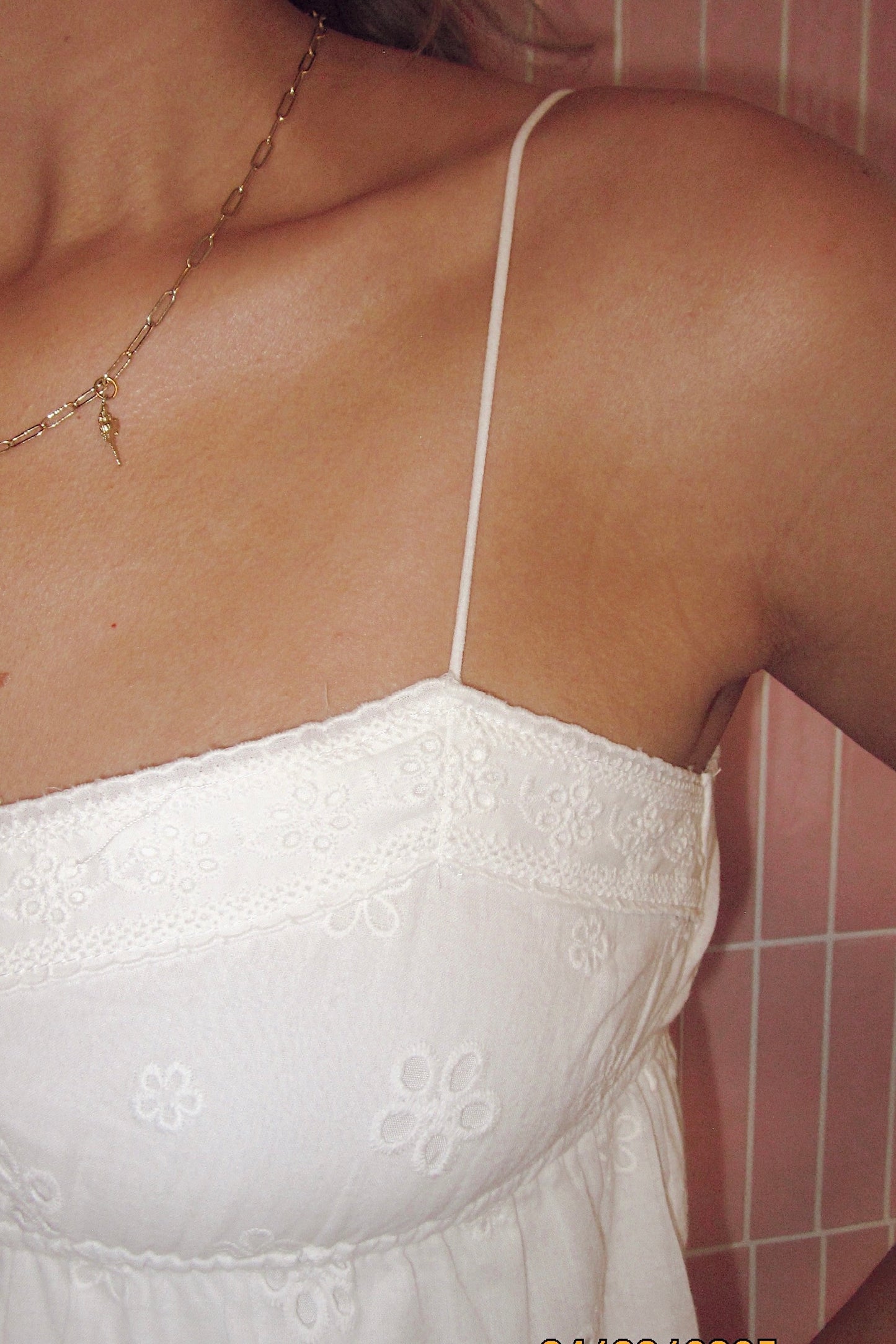 Isla Eyelet Babydoll Tank