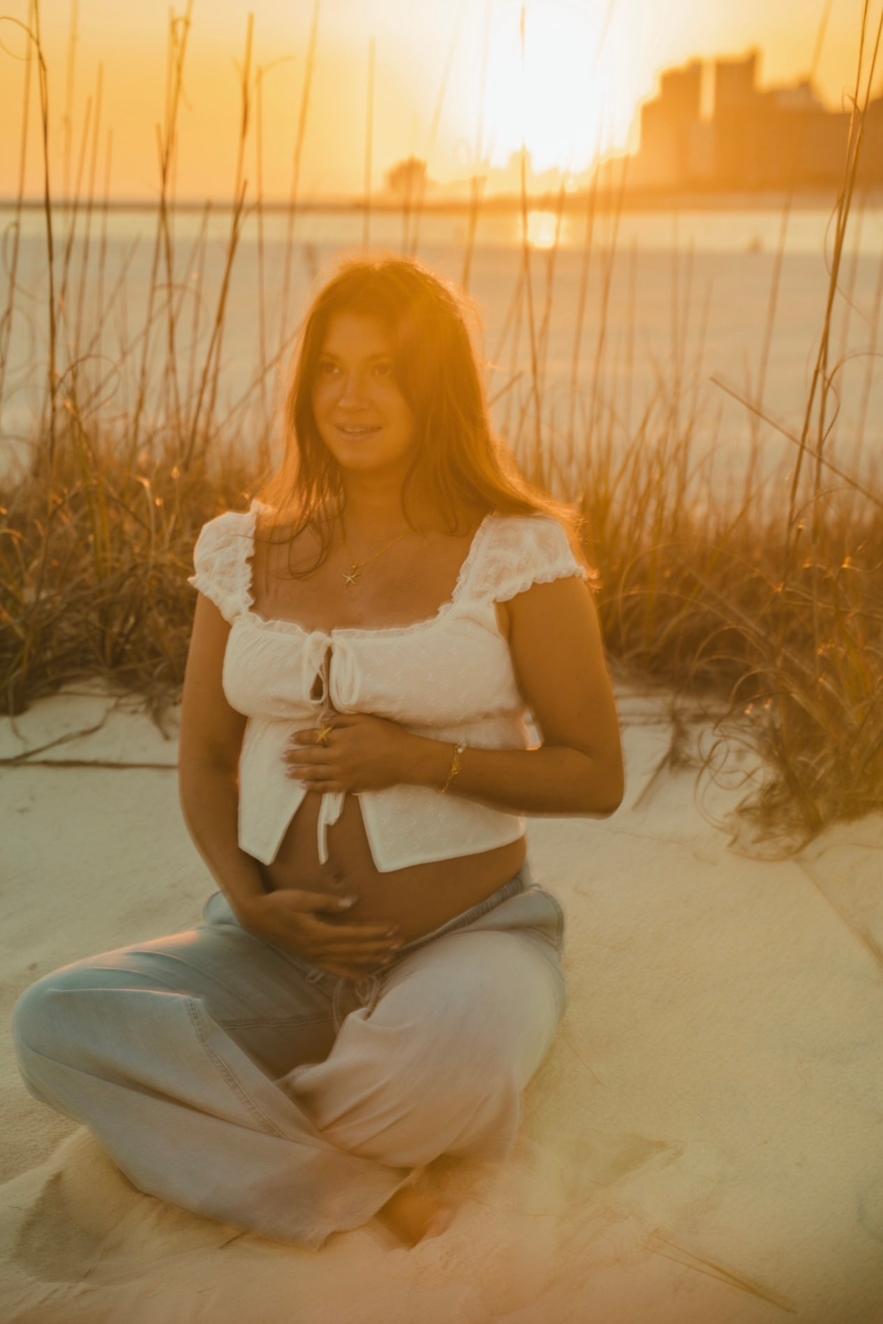 White Sands Eyelet Top