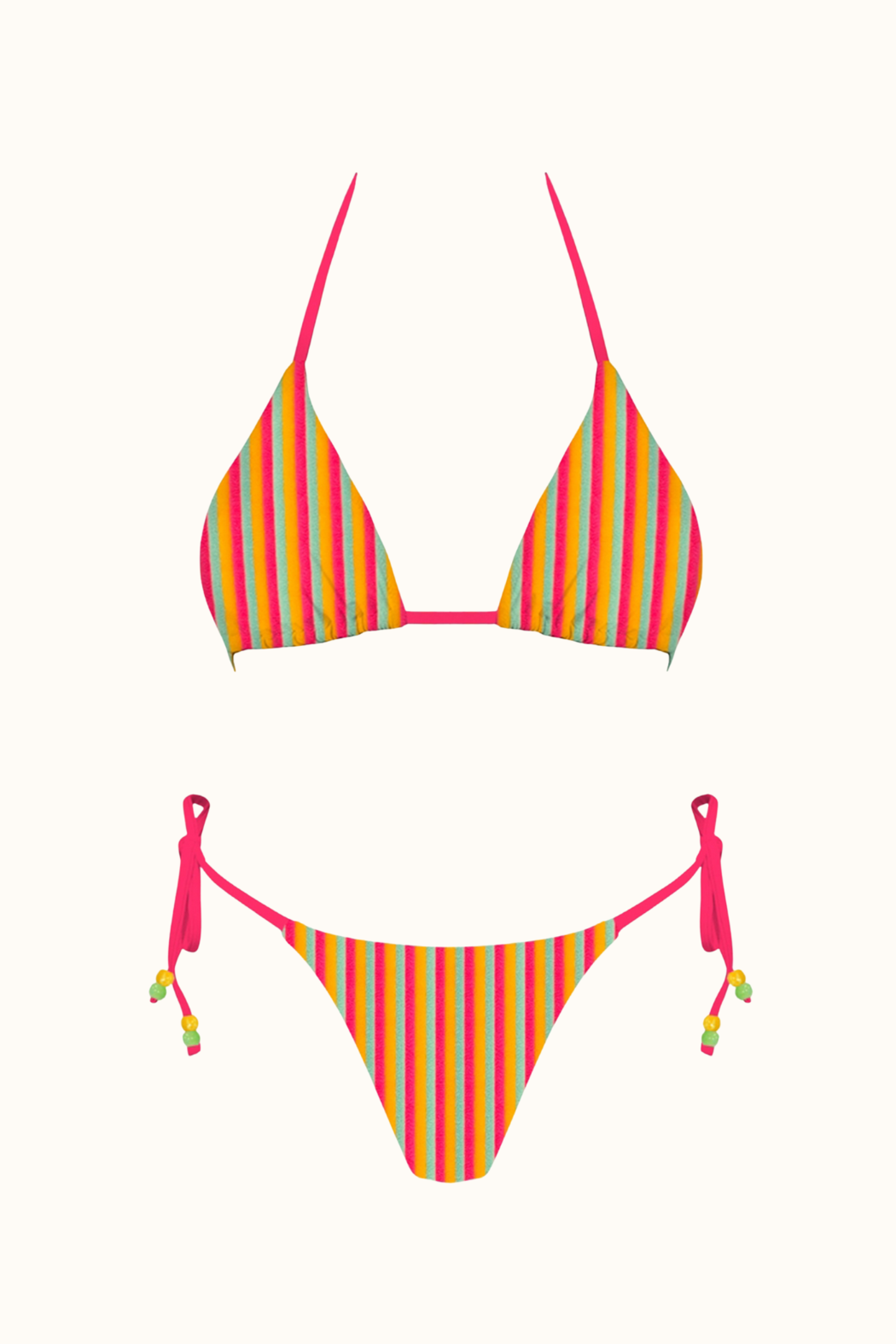 Sunset Sorbet Striped Bikini Set