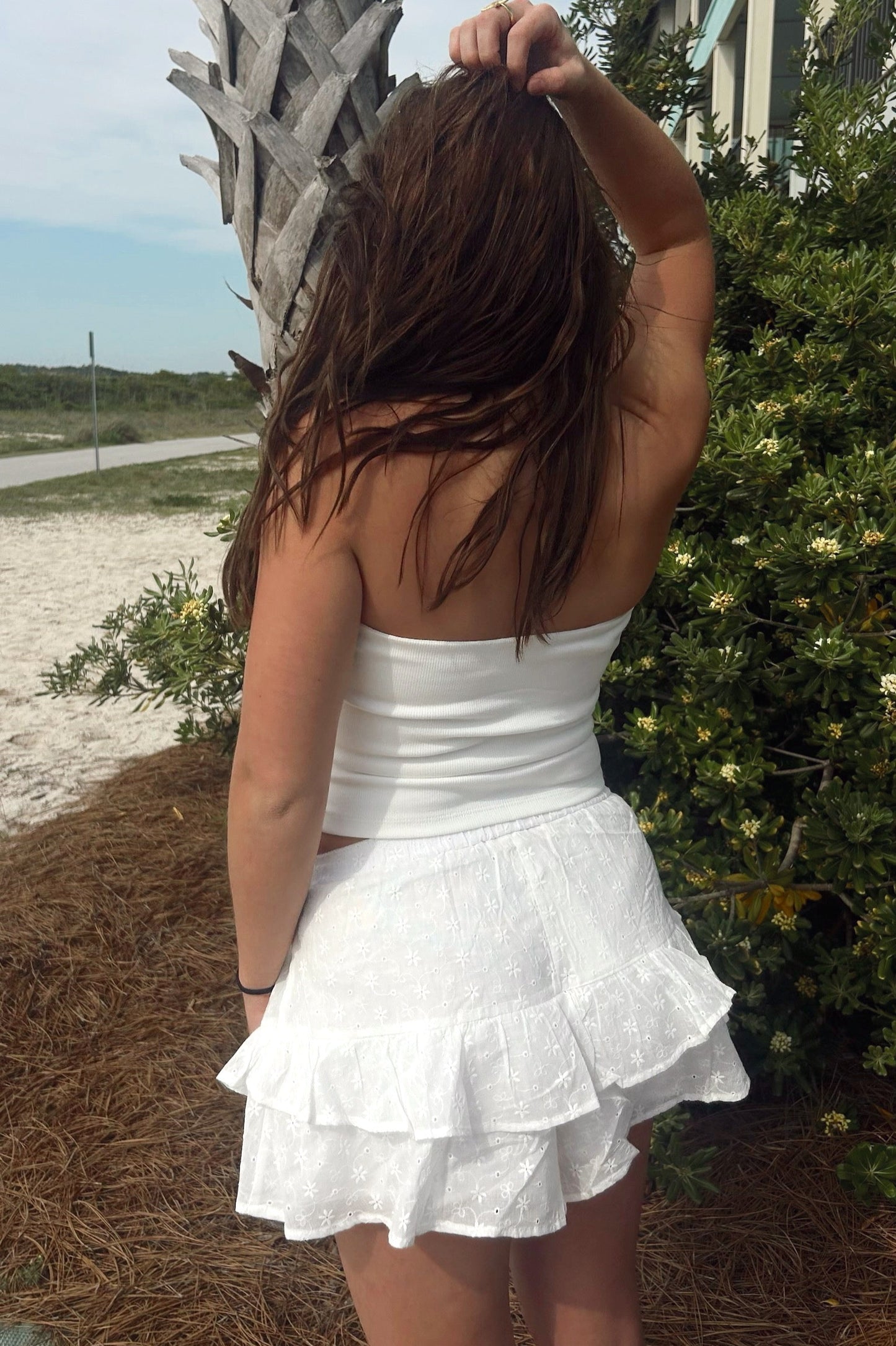 Summer Eyelet Ruffle Shorts