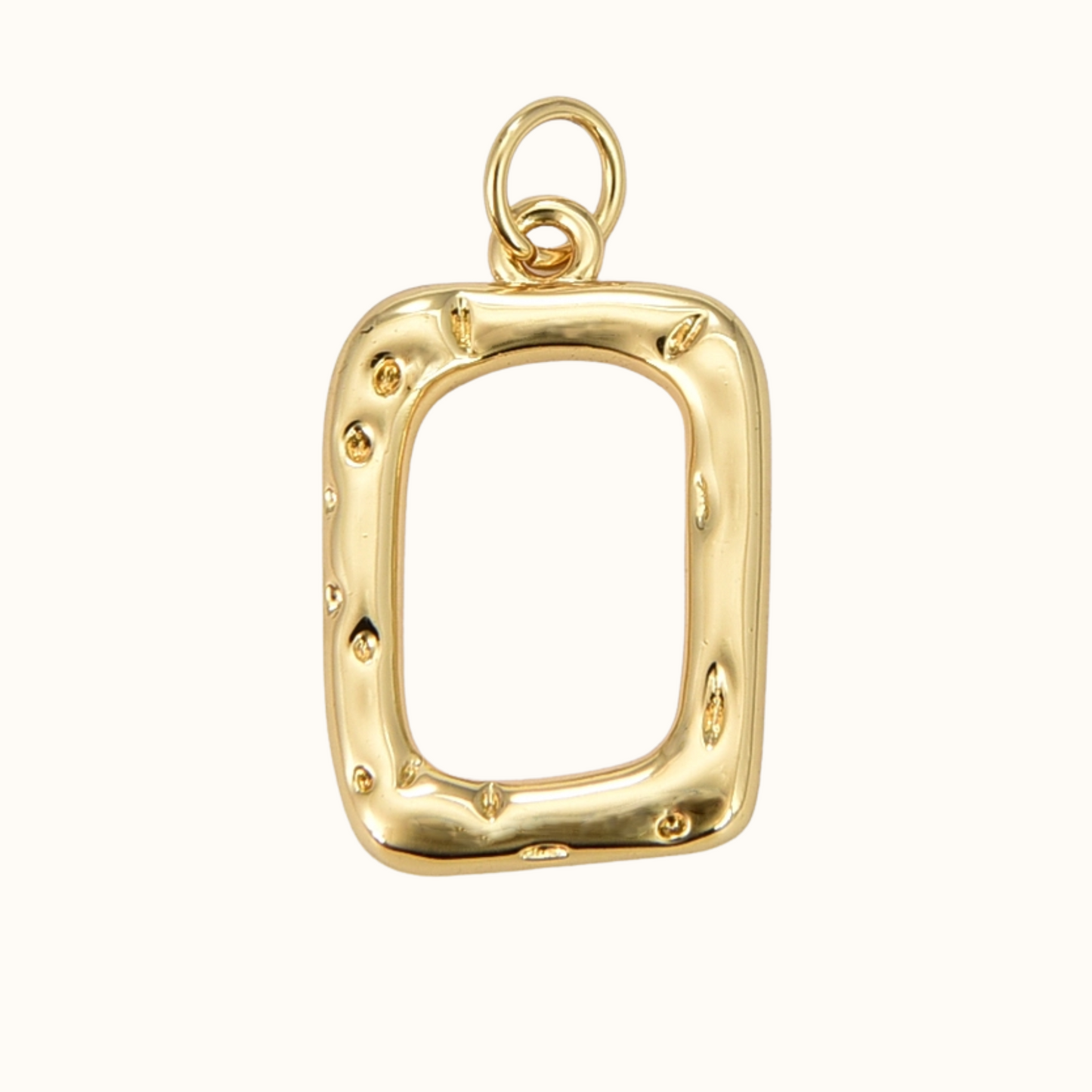 Hollow Pendant Rectangle Charm