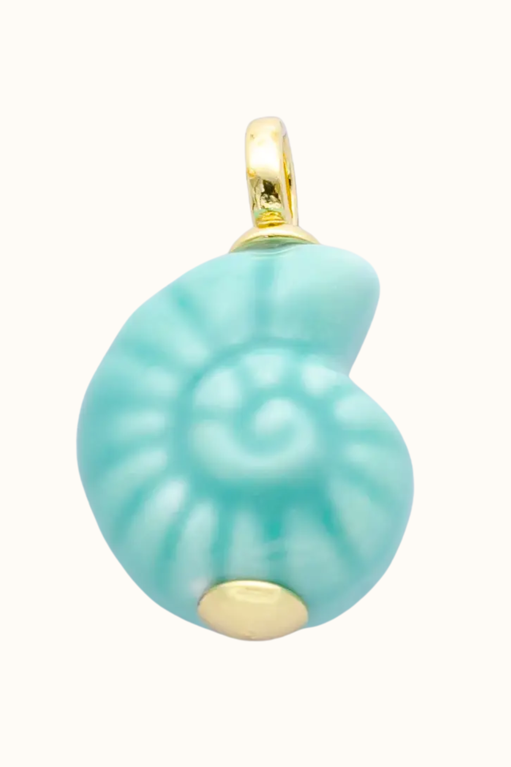 Blue Nautilus Ceramic Shell