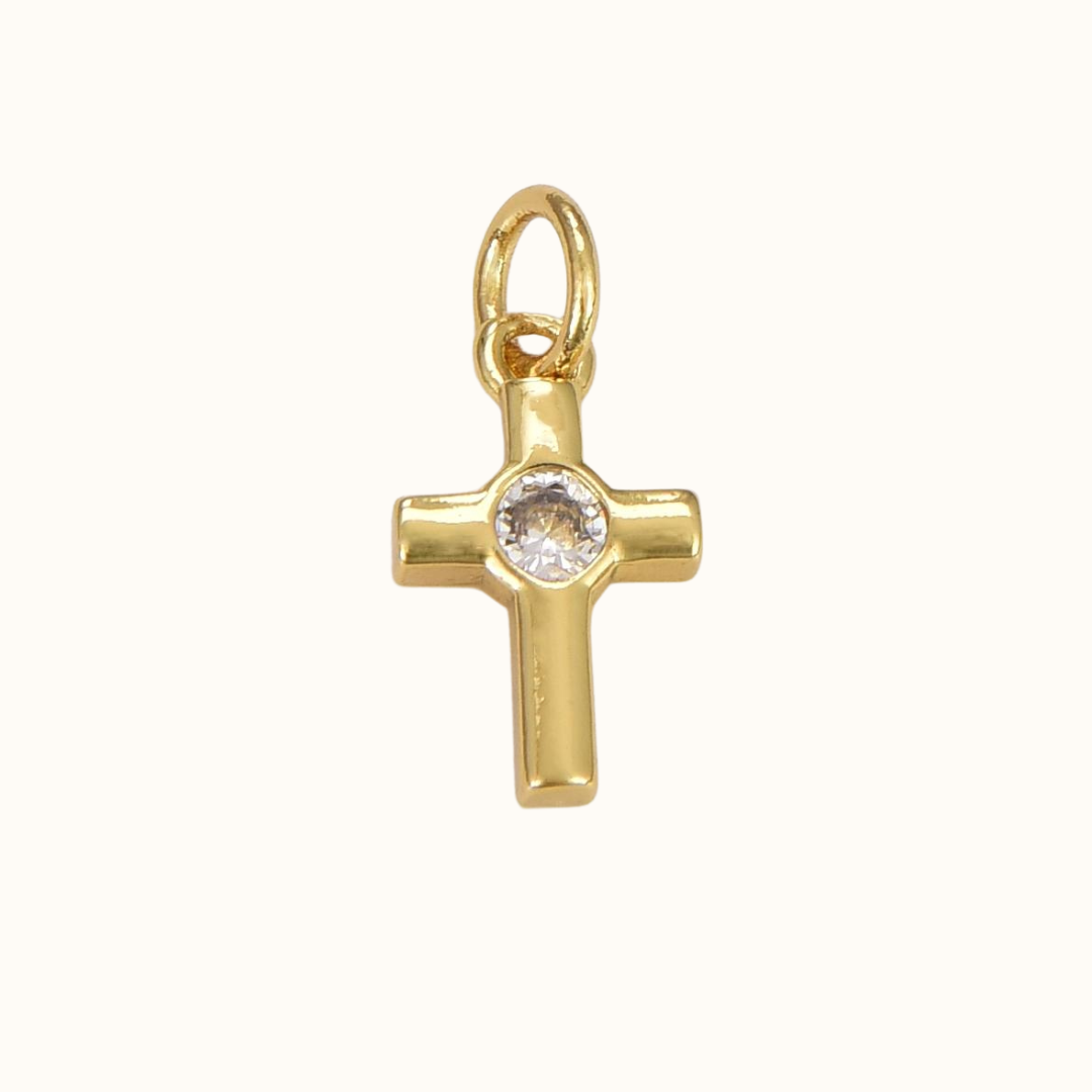 Cross with Diamond Charm