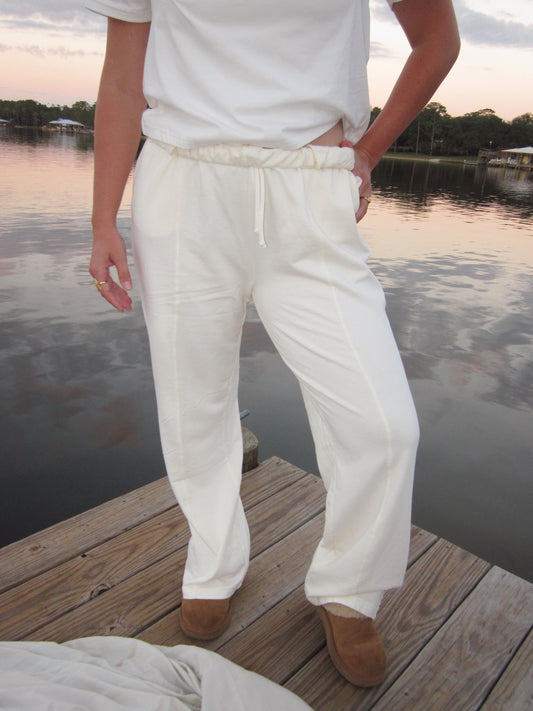 Soft Cream Sail Pants
