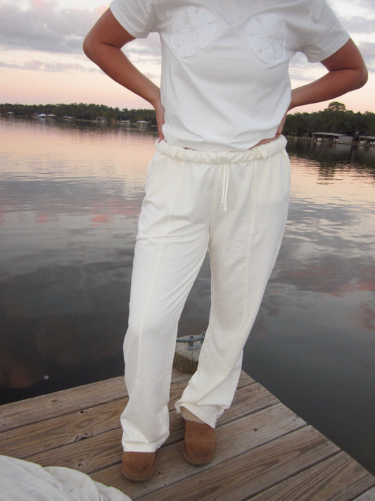 Soft Cream Sail Pants