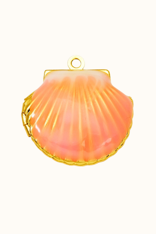 Peach Clam Shell Locket