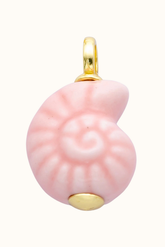 Pink Nautilus Ceramic Shell