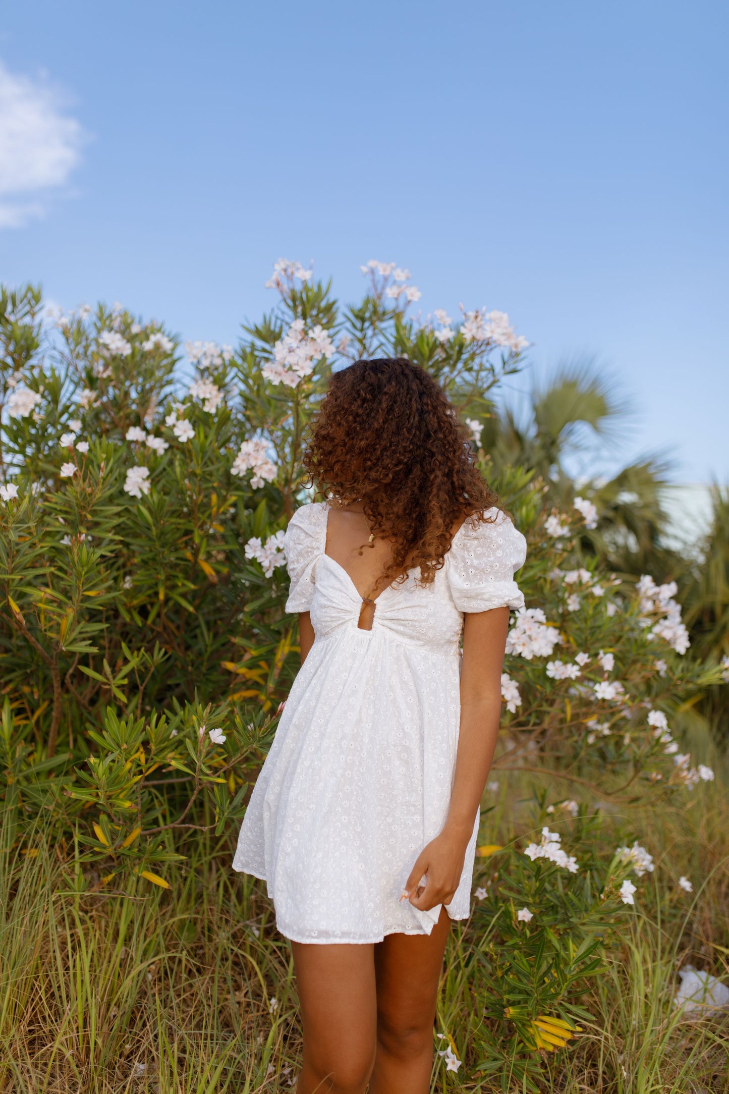 Summer Eyelet Mini Dress